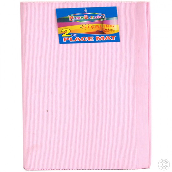 Thick Cotton Washable Placemats 2PK 35 x 49cm Pink Household image