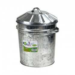 Galvanised Trash Bin Mni 15L