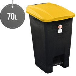 70L Wheelie Bin Yellow