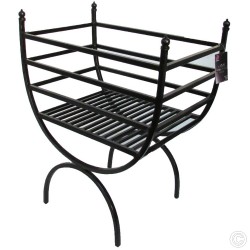 Brazier Curved Log Holder Log Basket Rack Fireplace