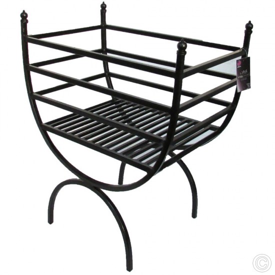 Brazier Curved Log Holder Log Basket / Log Rack Fireplace Log Holders image