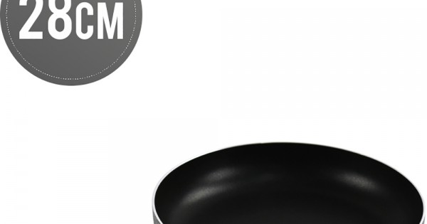Ashley Non-Stick Frying Pan 28CM 3MM Marble Coated Long Handle Black