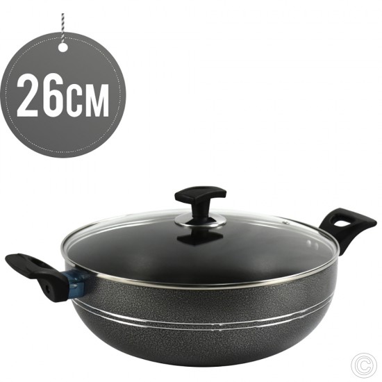 Ashley Non-Stick Wok 26CM With Glass Lid Non Stick Cookware image