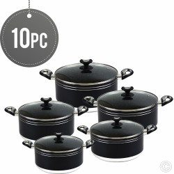 Non-Stick Casserole  Set With Glass Lid 10pieces 20-22-24-26-28cm