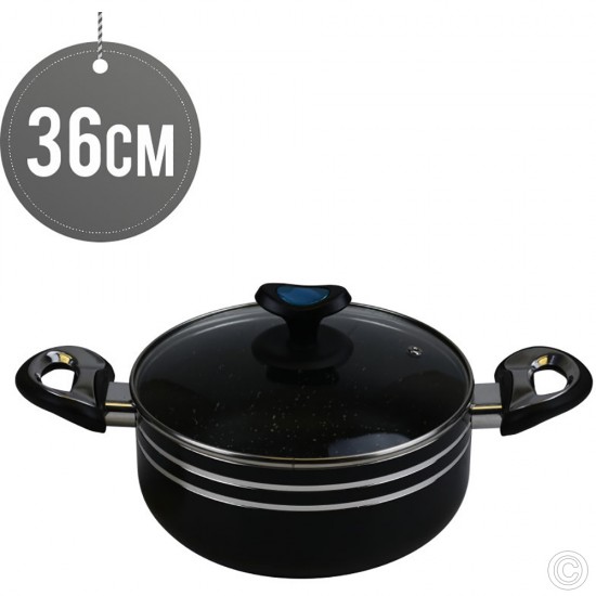 Non Stick Casserole With Tempered Glass Lid 36cm Non Stick Cookware image