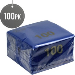 100 Soft Napkins 30 x 30cm Serviettes Tissue 1 Ply (Navy)
