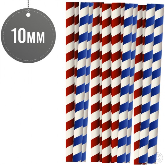 Biodegradable Smoothie Paper Straws 10MM x 190MM 40pack Paper Disposable image