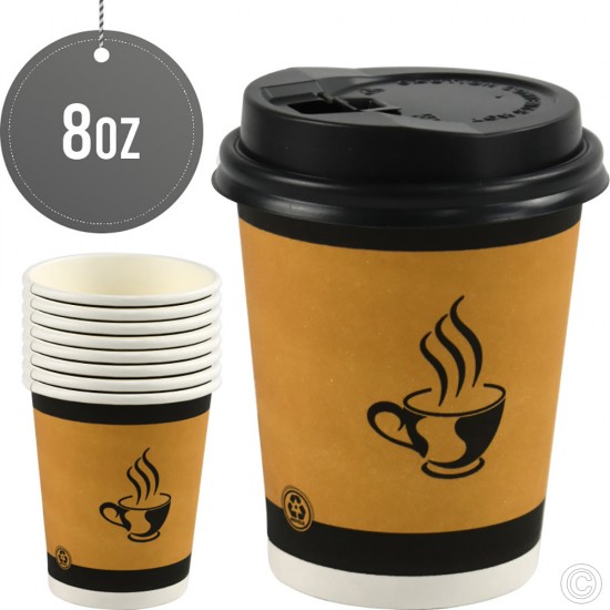 Single Walled Paper Cup 8Oz 8pack image