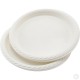 10 inch Large Plastic Plates Disposable Pack of 8 White Quality Durable Plates Ideal for Hot and Cold Food Plastic Disposable image
