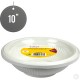 10 inch Plastic Salad Bowls Disposable 8 Pack White Cereal Party Dessert Buffet Bowl Lightweight Plastic Disposable image