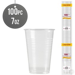 100 X Disposable Cups Clear Plastic Cups 7oz for Water Coolers Vending Disposables Cups Sealed