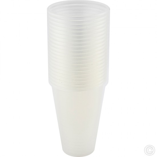 20 X Disposable Cups Clear Plastic Cups 0.5 Pint for Water Coolers Vending Disposables Cups Sealed image