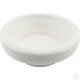6 inch Plastic Salad Bowls Disposable 50 Pack White Cereal Party Dessert Buffet Bowl Lightweight Plastic Disposable image