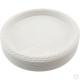 9 inch Large Plastic Plates Disposable Pack of 50 White Quality Durable Plates Ideal for Hot and Cold Food image
