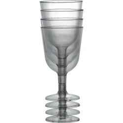 Reusable Party Wine Glass 150ML BPA Free, Transparent, 4pk