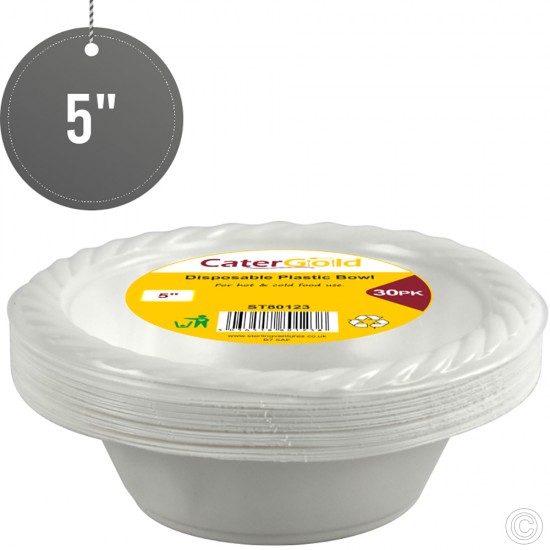 Recyclable Plastic Bowl 5'' 30pack image