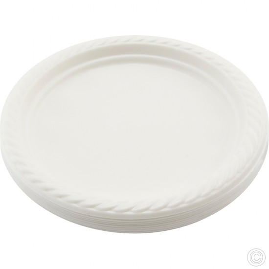 Recyclable Plastic Plates 7'' 20pack Plastic Disposable image
