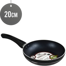 20cm Frying Pans Non-Stick Black Suitable For Induction Electric and Gas Hobs Anti-Scratch Pans Cool Touch Handles