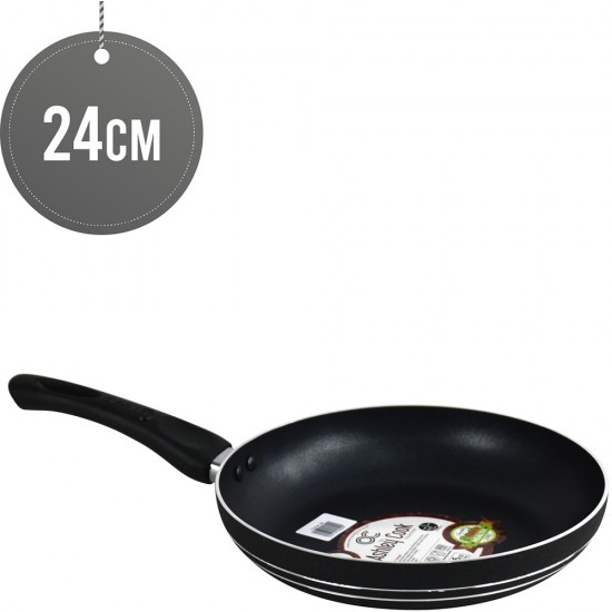 24cm Frying Pans Non-Stick Black Suitable For Induction Electric and Gas Hobs Anti-Scratch Pans Cool Touch Handles Non Stick Cookware image