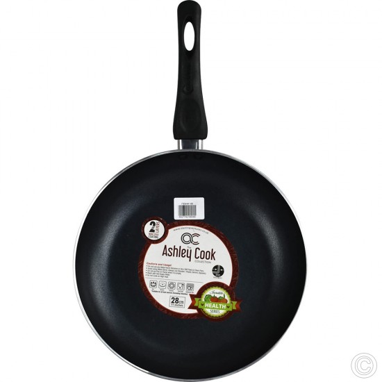 28cm Frying Pans Non-Stick Black Suitable For Induction Electric and Gas Hobs Anti-Scratch Pans Cool Touch Handles image