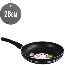 28cm Frying Pans Non-Stick Black Suitable For Induction Electric and Gas Hobs Anti-Scratch Pans Cool Touch Handles