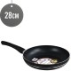 28cm Frying Pans Non-Stick Black Suitable For Induction Electric and Gas Hobs Anti-Scratch Pans Cool Touch Handles image