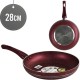 28cm Frying Pans Non-Stick Red Suitable For Induction Electric and Gas Hobs Anti-Scratch Pans Cool Touch Handles Non Stick Cookware image