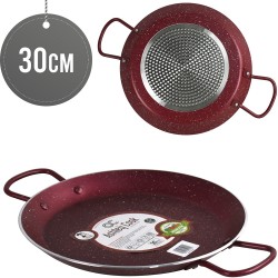Ashley Cook Non Stick Paella Pan Professional Double Coated 30cm Red