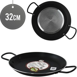 Ashley Cook Non Stick Paella Pan Professional  Double Coated 32cm Black