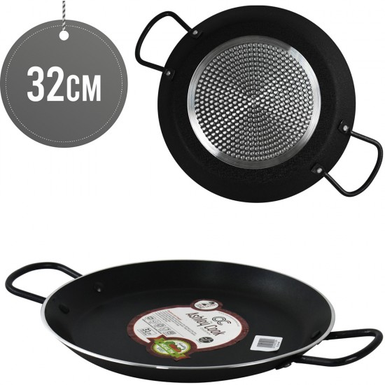 Ashley Cook Professional Non Stick Paella Pan Double Coated (32cm, Black) image