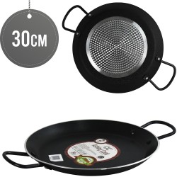 Ashley Non Stick Paella Pan Cook Professional Double Coated 30cm Black