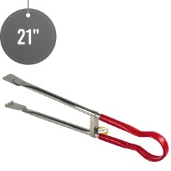 Stainless Steel Steak Tong 21 Inches Red