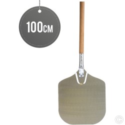 Aluminium Pizza Peel Spade With Wooden Handle 30x35x100cm