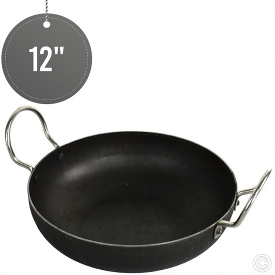 Black Iron Kadai Wok 12 image