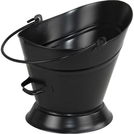 Black Coal Ash Kindling Bucket Fireplace 31cm image