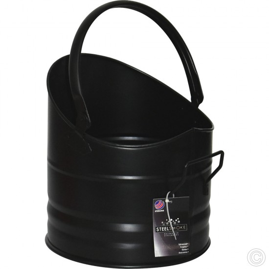 Black Coal Scuttle Hod With Carry Handle image