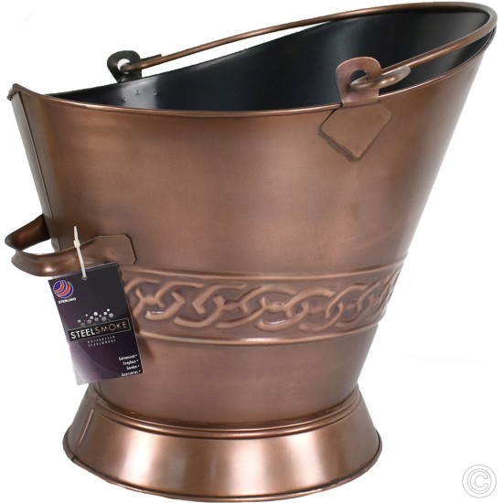 Copper Coal Hod Bucket 37cm image