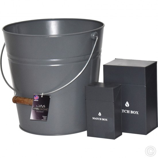 Log & Kindling Bucket With Match Box Scuttles image