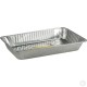 Catergold Large Rectangle Disposable Aluminium Foil Trays with Lids 52 x 33 x 8cm Approx (Single Tray), Silver image