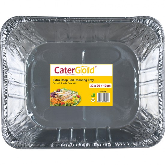 Catergold Aluminium Foil Roasting Tray Extra Deep 32 x 26 x 10cm Foil Products, Foil Trays image