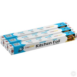 3X Premium Heavy Duty Aluminium Catering Kitchen Wrapping Baking Tin Foil (6M x 45cm)