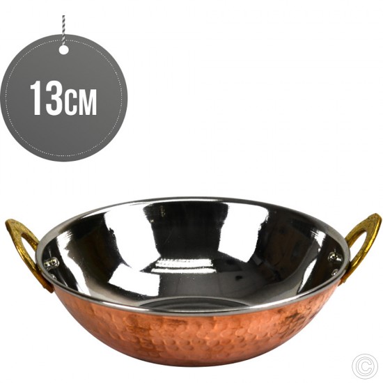 Hammered Copper Wok 13cm Serveware image