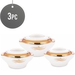 Insulated Serving Casserole Set Hot Pot Food Warmer Cream 3 Pieces