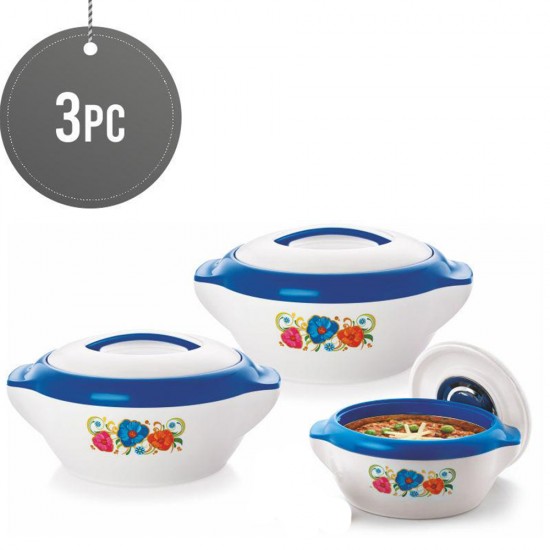 3Pcs Large Hot Pot Pan Food Warmer Set -Blue Hot Pots image