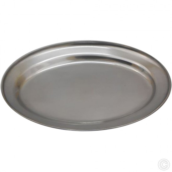 Oval Stainless Steel Serving Tray 20cm Serveware image