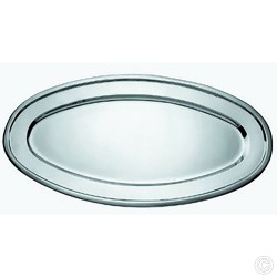 Oval Stainless Steel Serving Tray 35cm