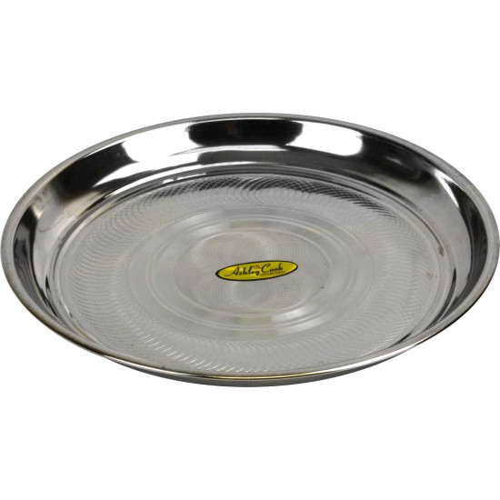 Stainless Steel Round Serving Plate Tray 30cm Serveware image