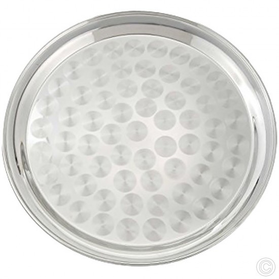 Stainless Steel Round Serving Tray 35cm image