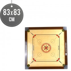 Large Carrom Board With Strikers & Coins 33