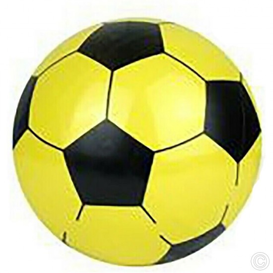 PVC Training Football Soccer Ball Beachball Yellow image